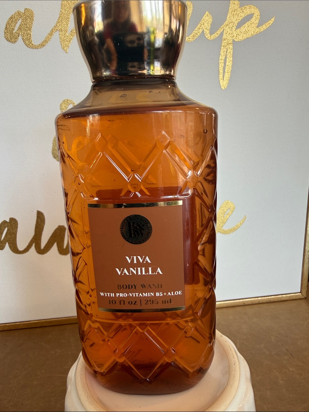 Bath & Body Works Viva Vanilla Body Wash - Brown & Gold